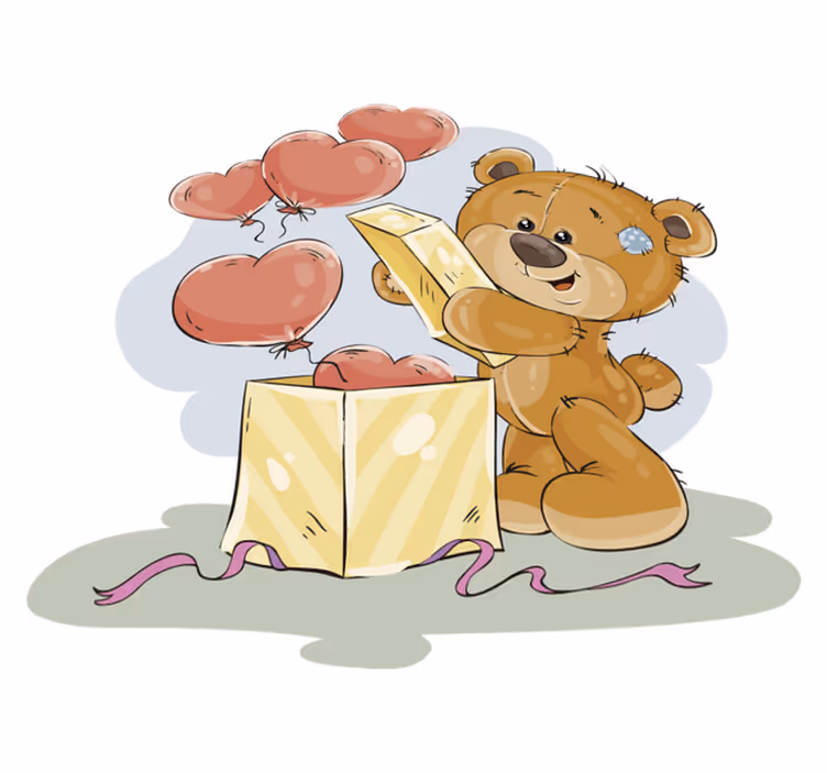 Teddy Bear Celebration nursery rug - TenStickers