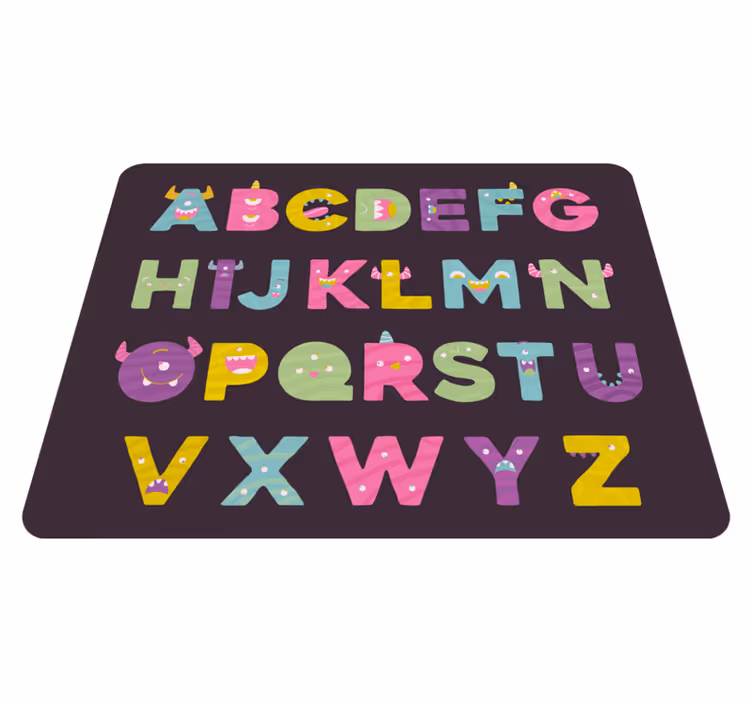 Original monstrous vinyl alphabet rug - TenStickers