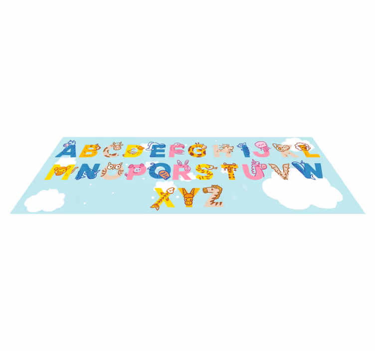 Alphabet Educational Design bedroom carpet - TenStickers