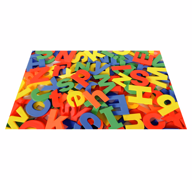 Incredible colorful vinyl alphabet rug - TenStickers