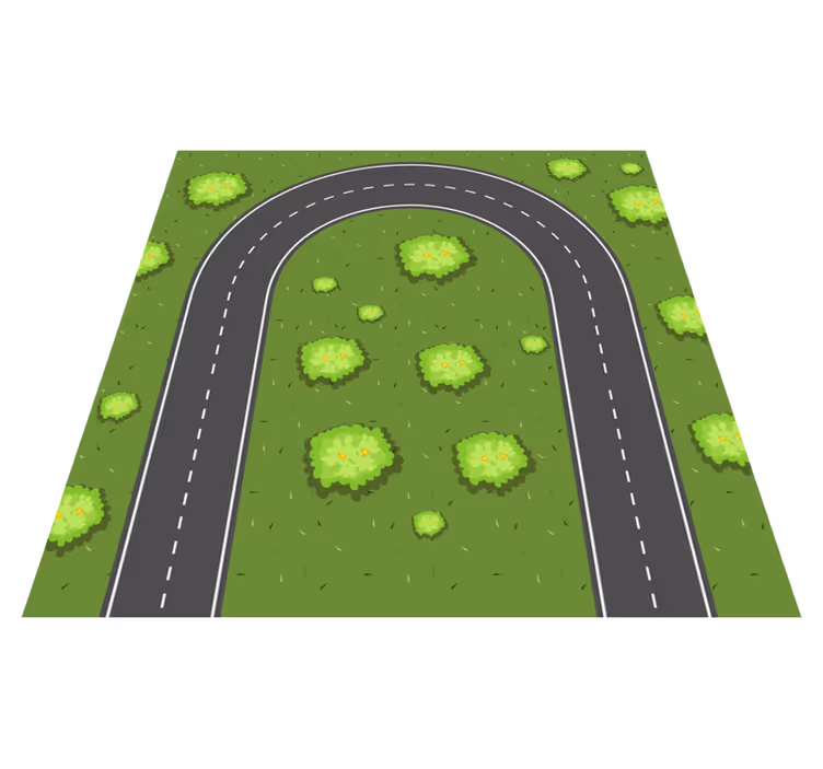 Playful Roadway kids carpet - TenStickers