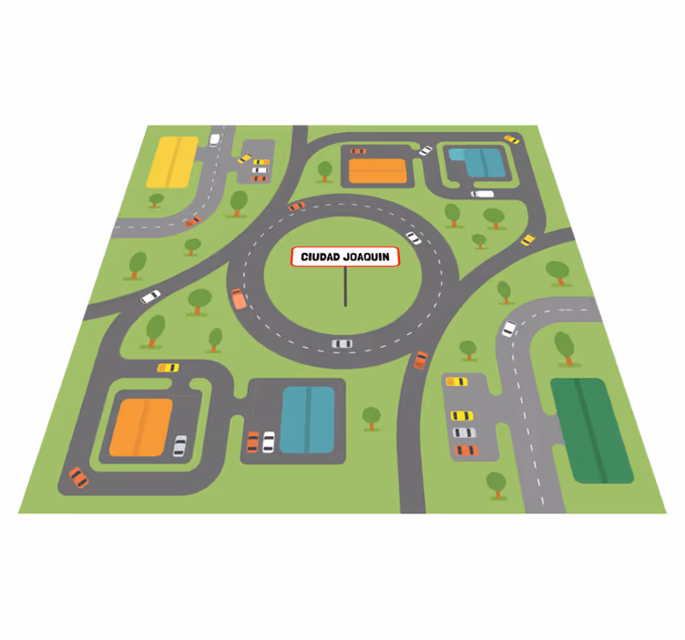 Personalized Cityscape custom floor mat - TenStickers