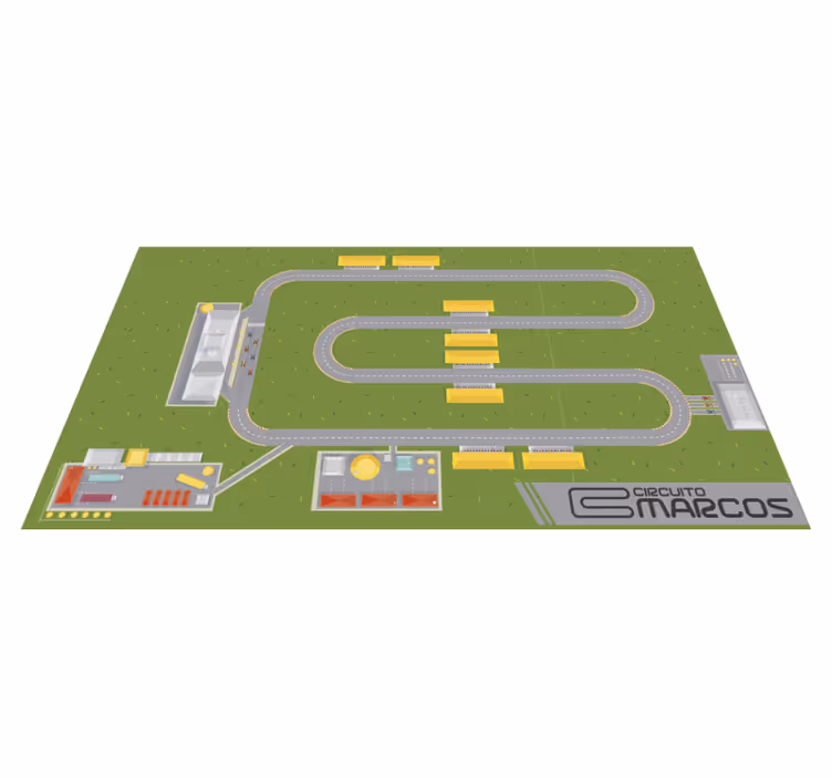Racetrack Playground custom floor mat - TenStickers