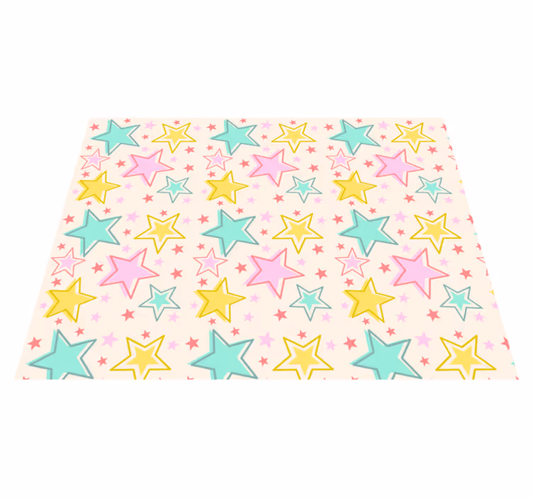 Colorful Starry Pattern star rug - TenStickers