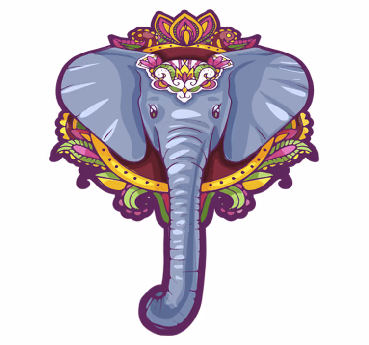 Decorative Elephant animal mat - TenStickers