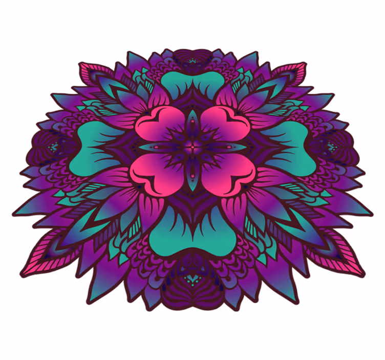 Mandala rug with intricate mandala pattern - TenStickers