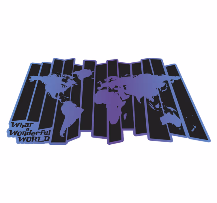Wonderful World Vinyl map rug - TenStickers