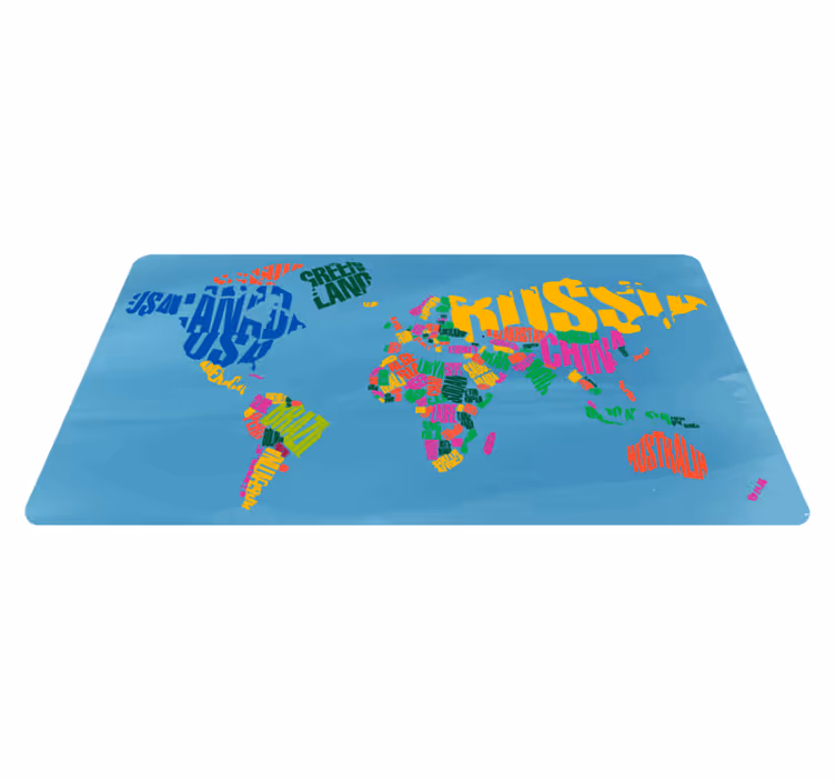 Colorful Map Montage map rug - TenStickers