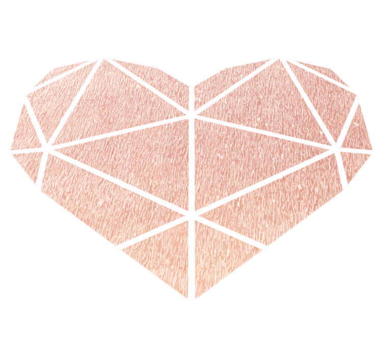 Geometric rug with heart pattern design - TenStickers