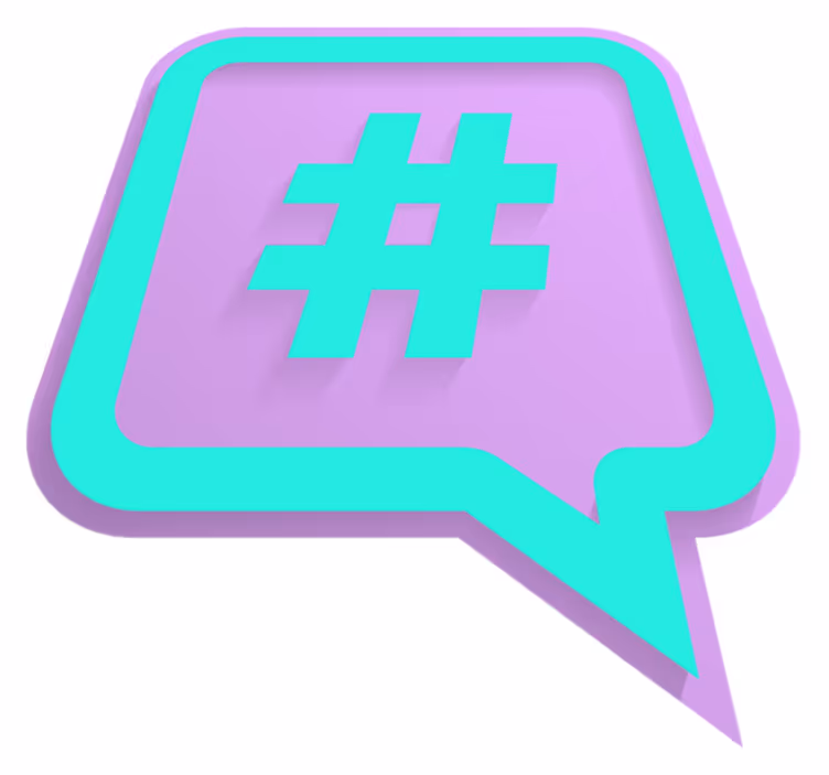Hashtag Speech Bubble quote rug - TenStickers