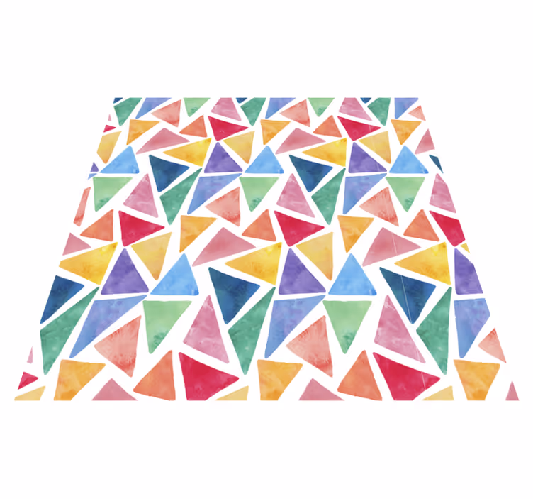 mosaic triangles pastel  vinyl rug - TenStickers