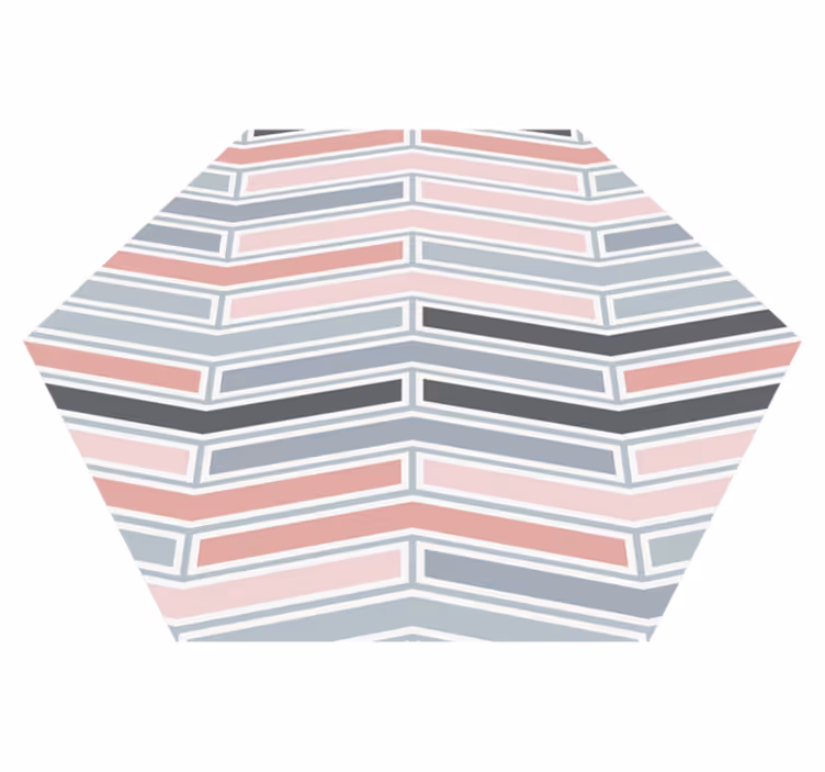 Amazing hexagonal nordic style vinyl rug - TenStickers