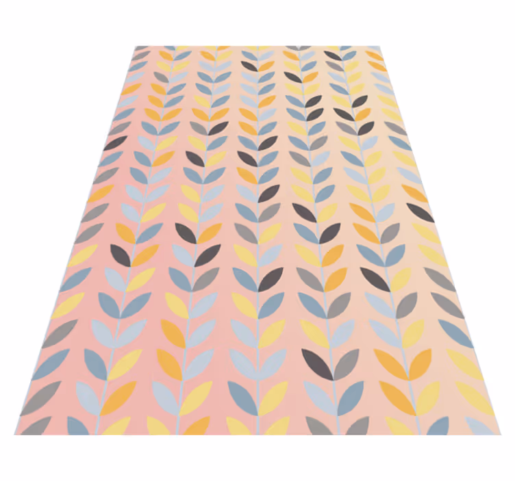 Abstract Leaf Pattern geometric rug - TenStickers