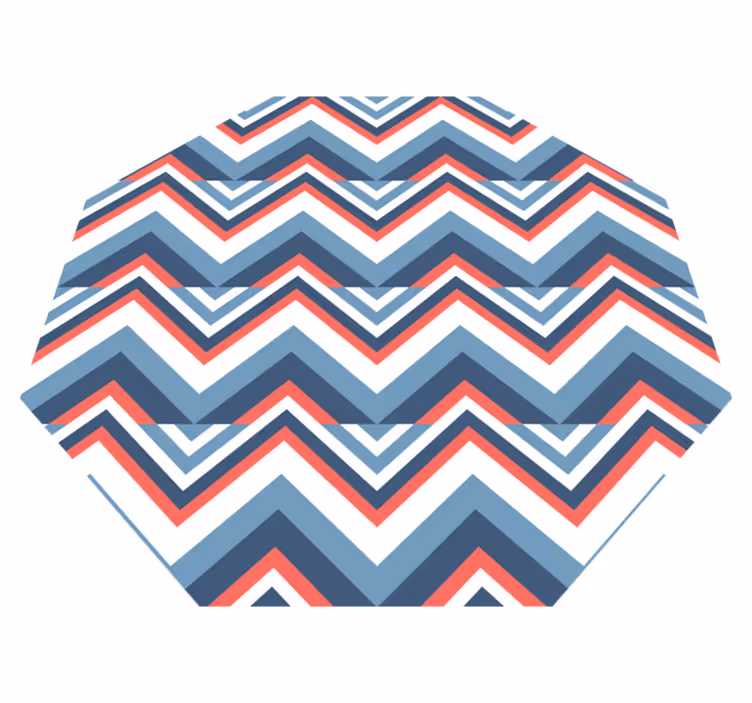 Chevron Colorblock geometric rug - TenStickers