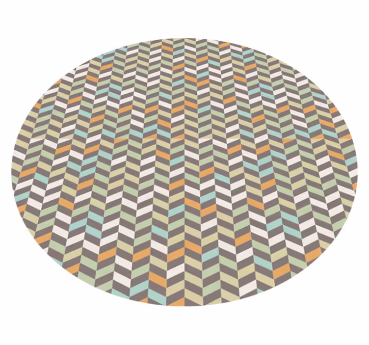 Chevron Spectrum Circle geometric rug - TenStickers