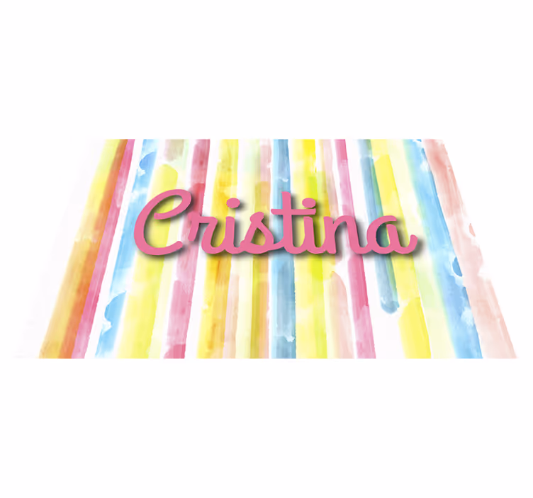 Personalized Rainbow custom floor mat - TenStickers