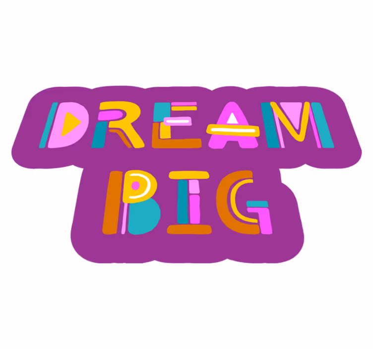 Dream Big Typography kids carpet - TenStickers