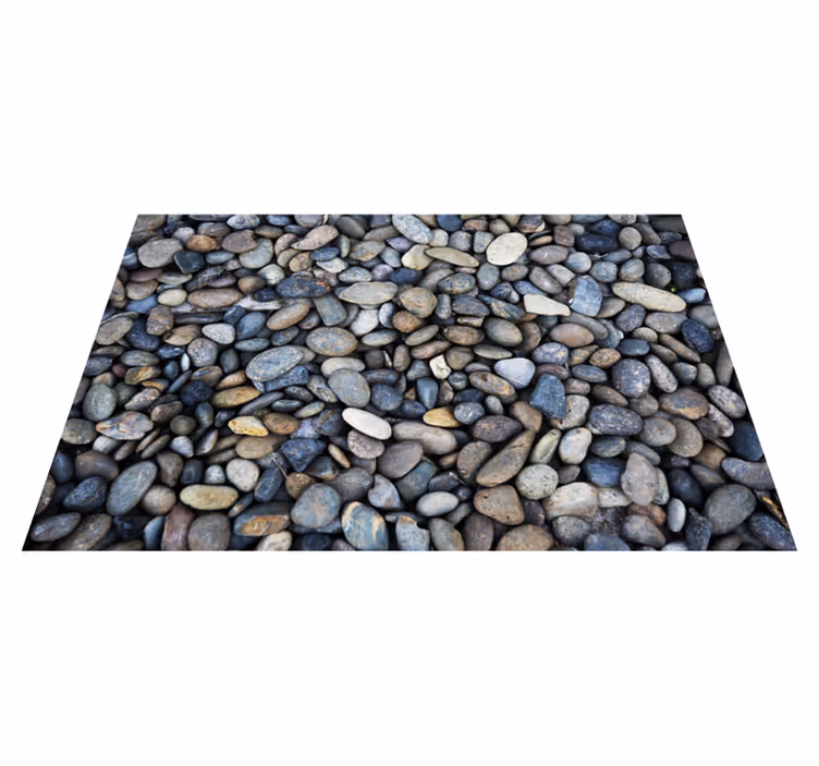 Pebble Motif stone effect rug - TenStickers