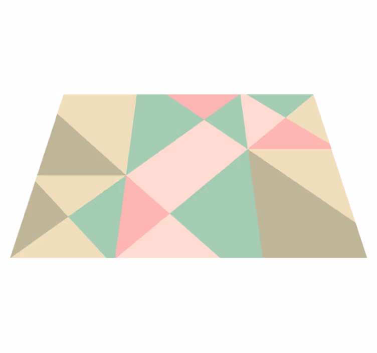 Geometric rug in colorful blocks - TenStickers