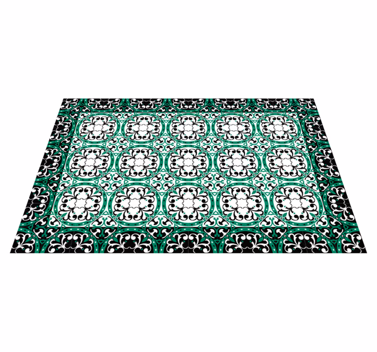 Beautiful mosaic vinyl living room rug - TenStickers