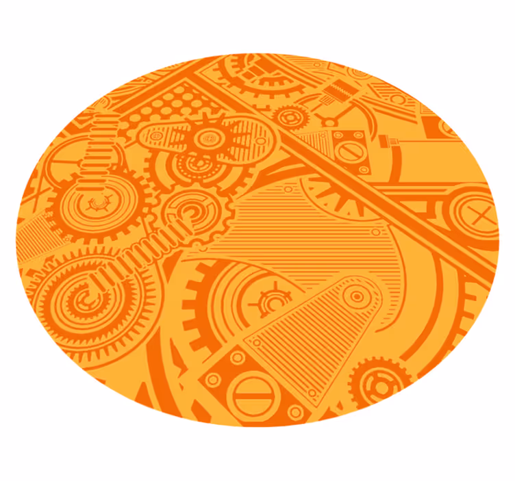 Mechanical Gears game rug - TenStickers