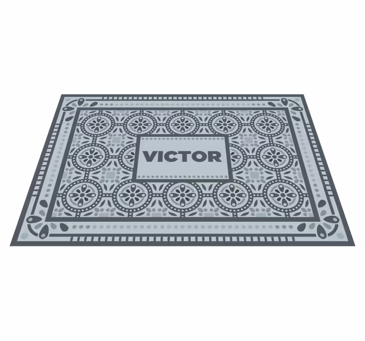 Personalized Mosaic custom floor mat - TenStickers