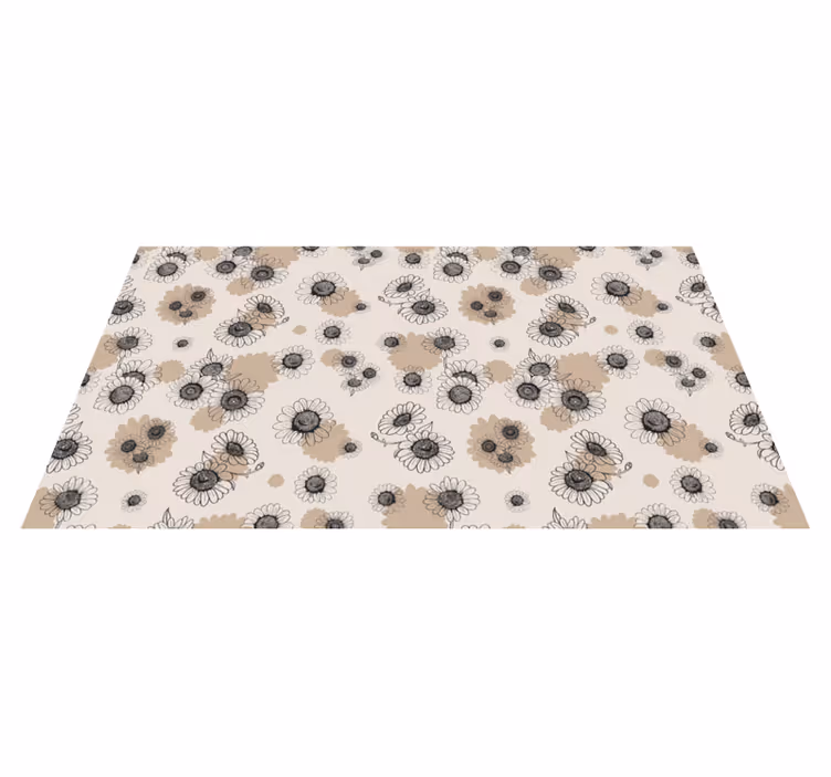 Floral rug with blooming design - TenStickers