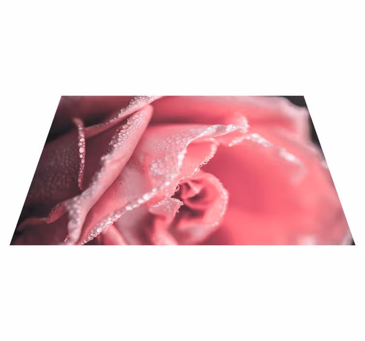 Dewy Rose Petals floral rug - TenStickers