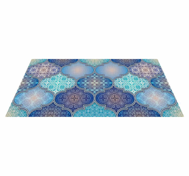 Tile carpet with detailed tile designs - TenStickers