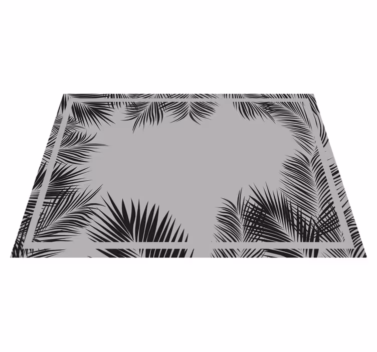 Tropical Palm Silhouette floral rug - TenStickers