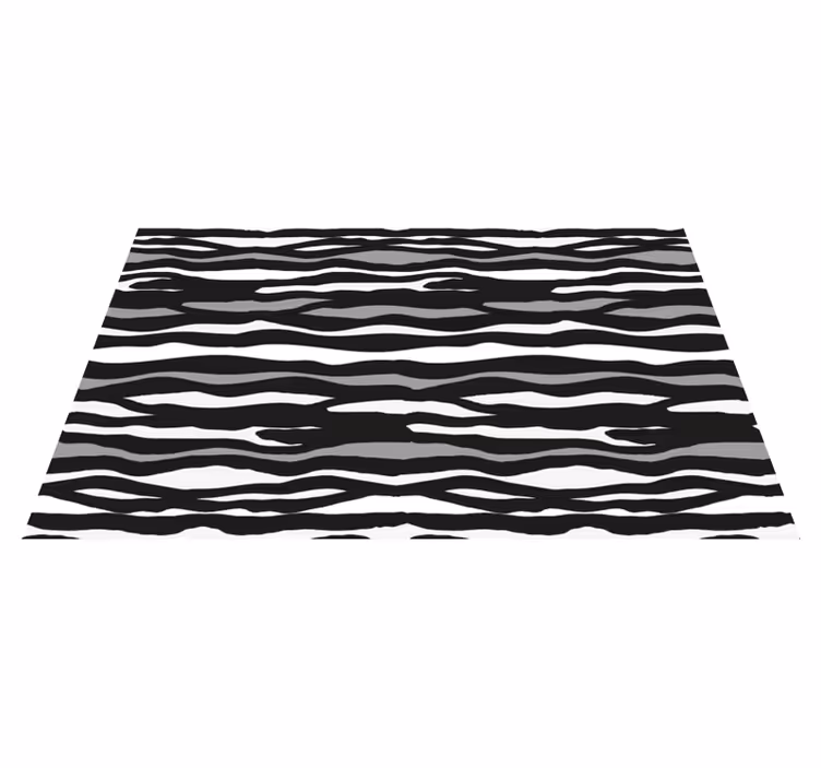 Zebra Stripe Motif animal print rug - TenStickers