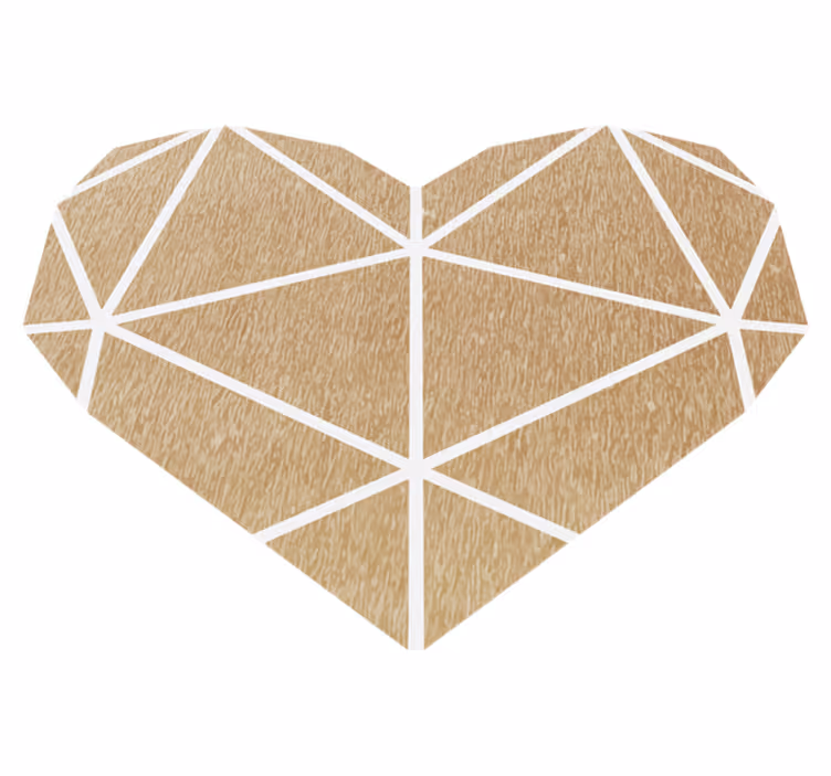 Geometric Heart Shape modern rug - TenStickers