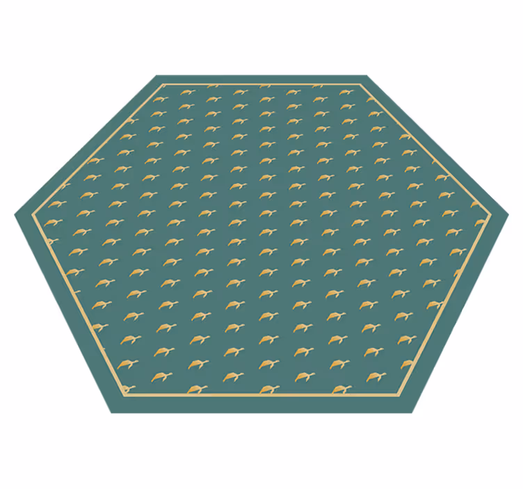 geometric turtle animal vinyl rug - TenStickers