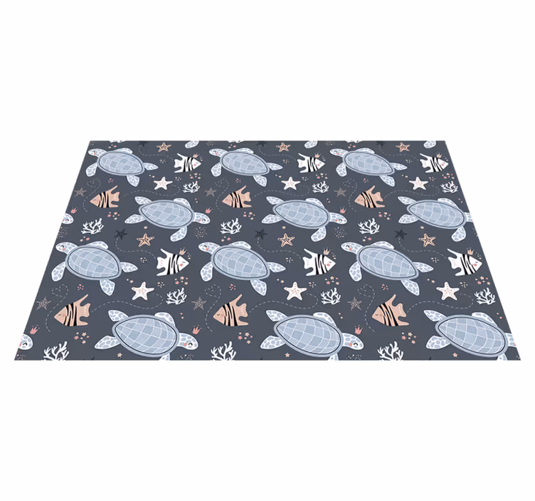 Seafaring Creatures kids rug - TenStickers