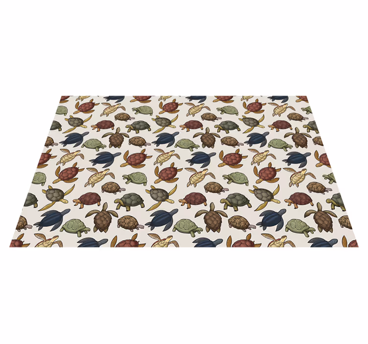 Turtle Illustration animal mat - TenStickers