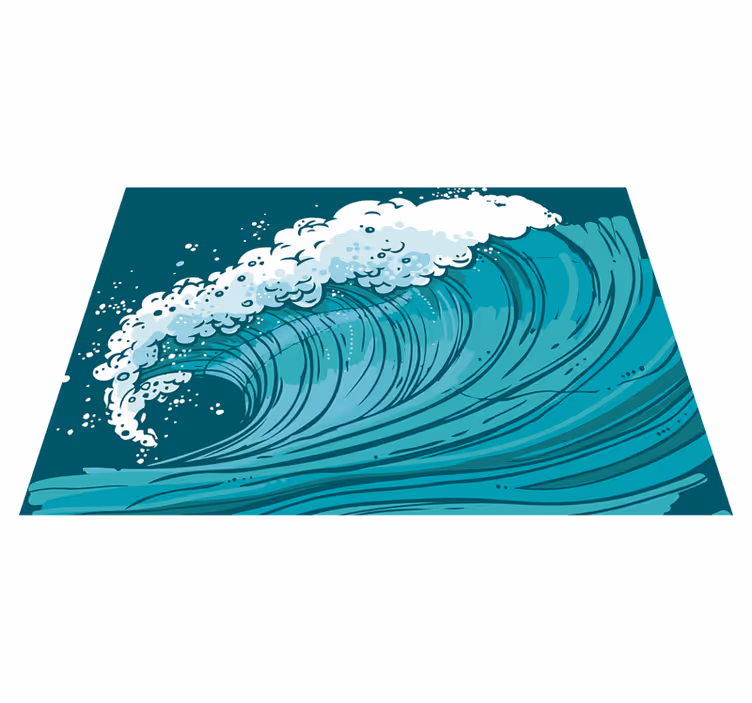 Marine Wave Movement nature rug - TenStickers