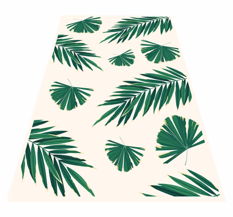 Rugs with plants vinyl bedroom rug - TenStickers