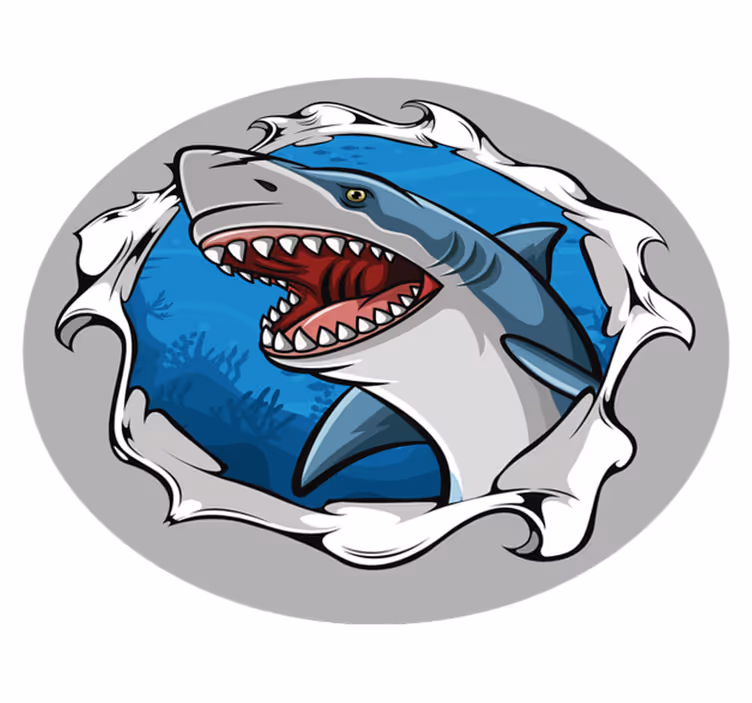 Shark Illustration kids carpet - TenStickers