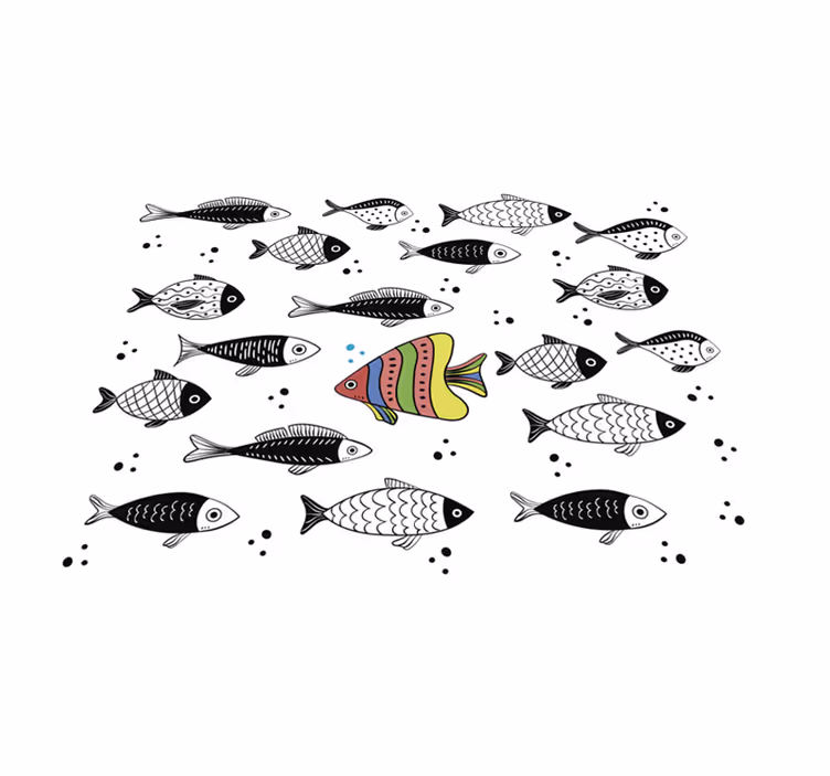 Animal mat with fish design - TenStickers