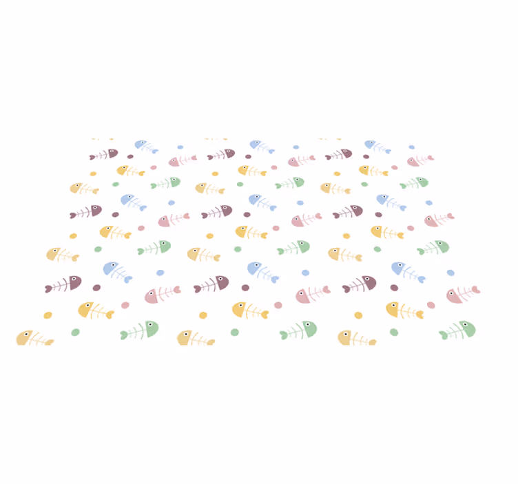 Colorful Fish Illustration kids carpet - TenStickers