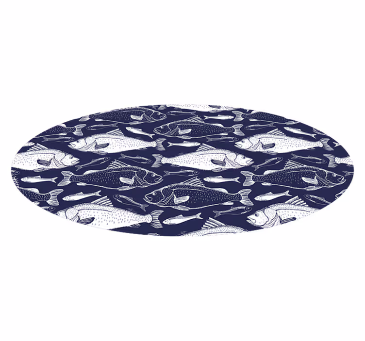 Marine Fish Pattern animal mat - TenStickers