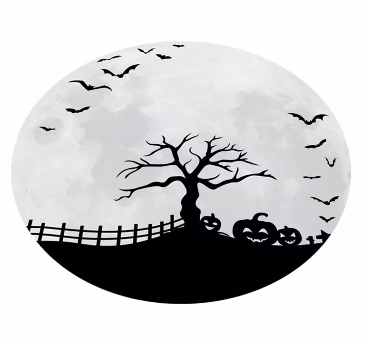 Halloween rugs spooky halloween scene - TenStickers