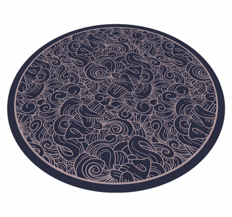 Mandala rug with swirling pattern design - TenStickers