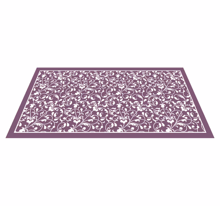 Elegant Swirl Pattern floral rug - TenStickers
