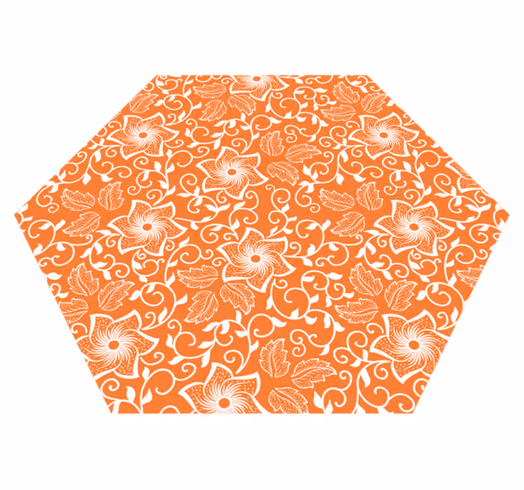 Botanical Decoration floral rug - TenStickers