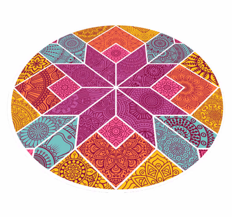 Mandala rug with intricate design and detail - TenStickers