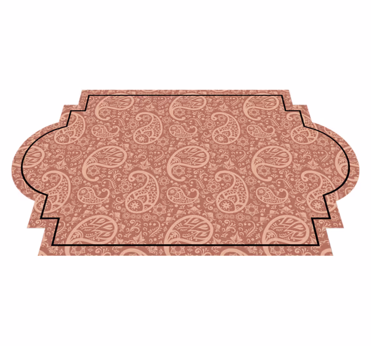 Paisley Contoured Design texture rug - TenStickers