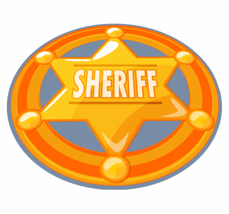 Game rug sheriff badge design - TenStickers