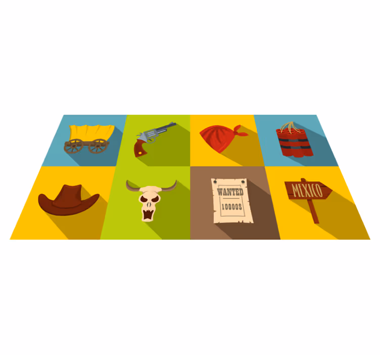 Western Adventure game rug - TenStickers
