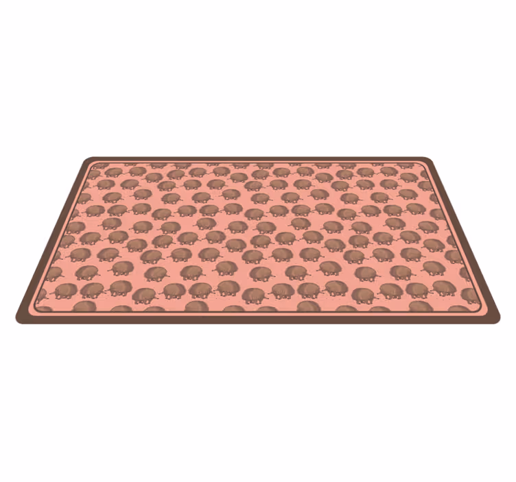 Hedgehog Pattern animal mat - TenStickers